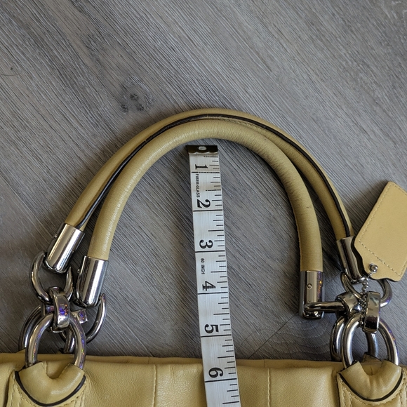 COACH YELLOW 💛 SATCHEL LEATHER SHOULDER BAG - Picture 16 of 16